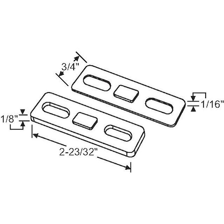 Strybuc Keeper Shim and Latch Spacer PDH232BK
